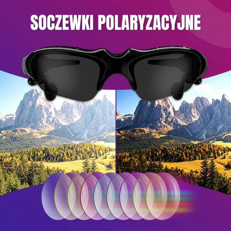 2025 Okulary sportowe bezprzewodowe Bluetooth z polaryzacją