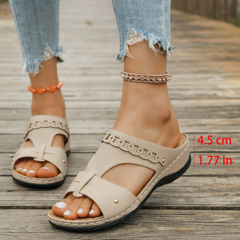 👟【EU36-43】 Damskie letnie sandały na platformie ze stylowym wycięciem na platformie
