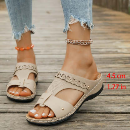 👟【EU36-43】 Damskie letnie sandały na platformie ze stylowym wycięciem na platformie