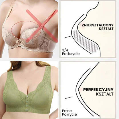 🌸Wygodny koronkowy biustonosz na guziki Plus Size🎁