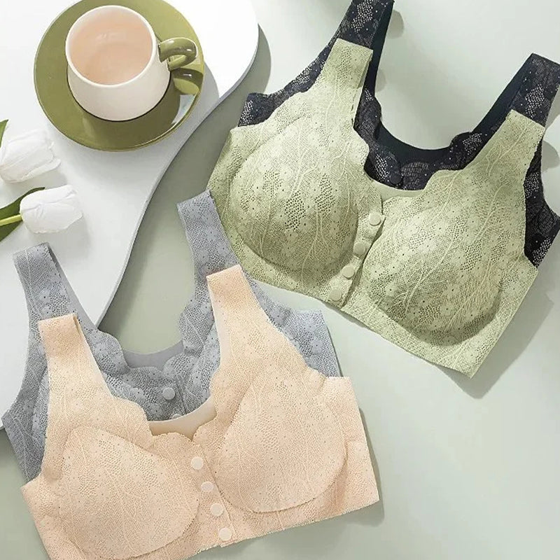 🌸Wygodny koronkowy biustonosz na guziki Plus Size🎁