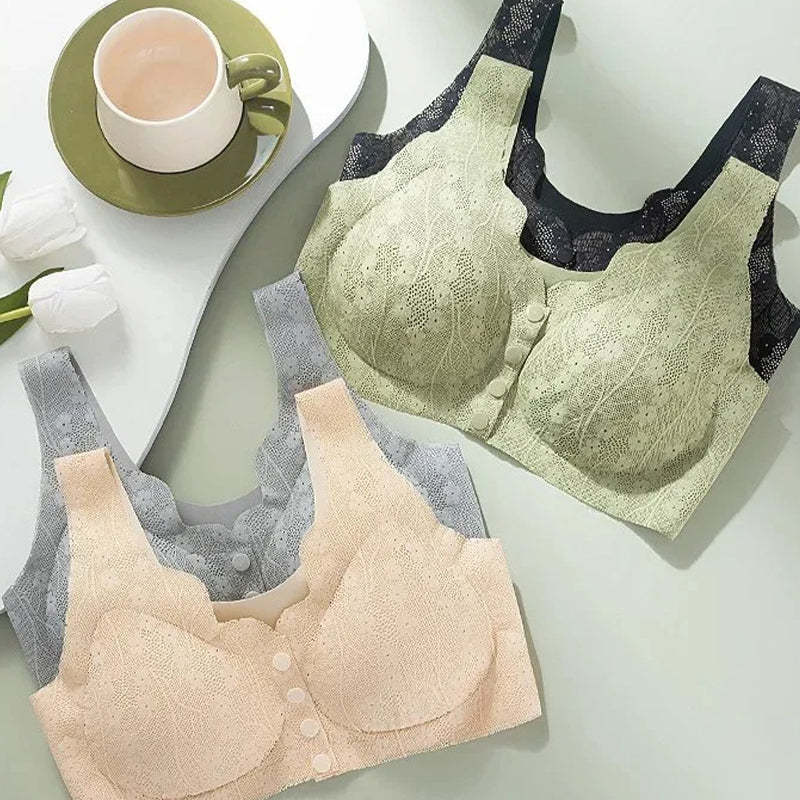 🌸Wygodny koronkowy biustonosz na guziki Plus Size🎁