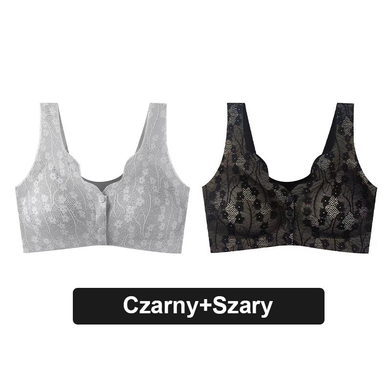 🌸Wygodny koronkowy biustonosz na guziki Plus Size🎁