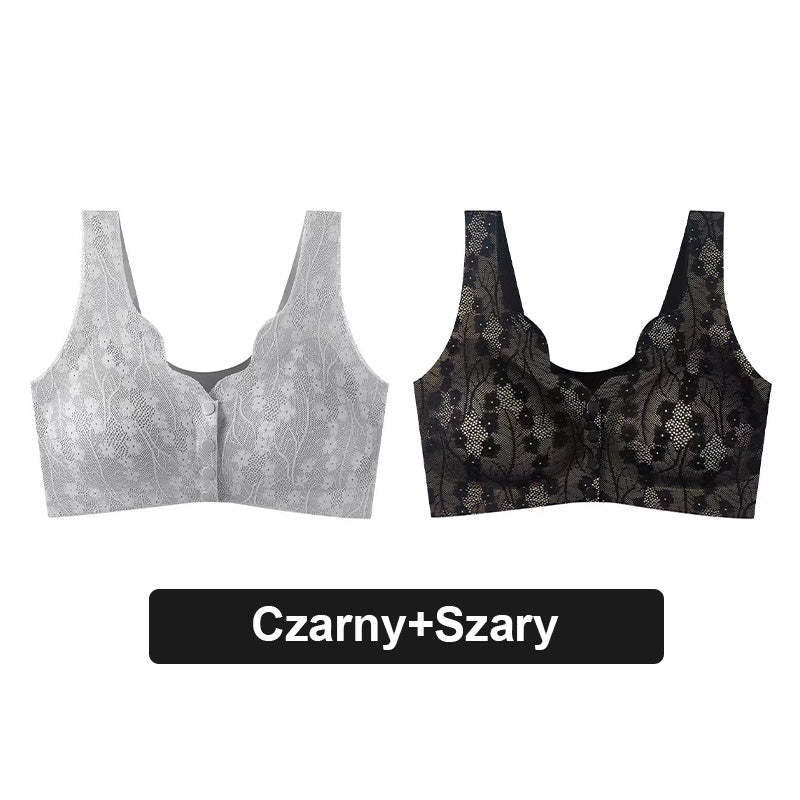 🌸Wygodny koronkowy biustonosz na guziki Plus Size🎁