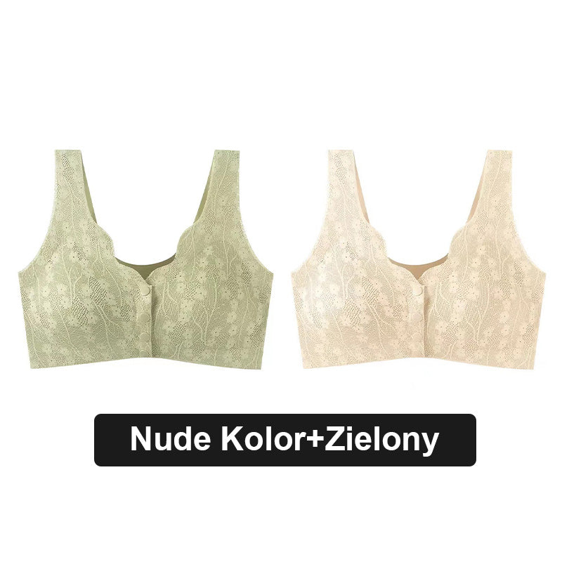 🌸Wygodny koronkowy biustonosz na guziki Plus Size🎁