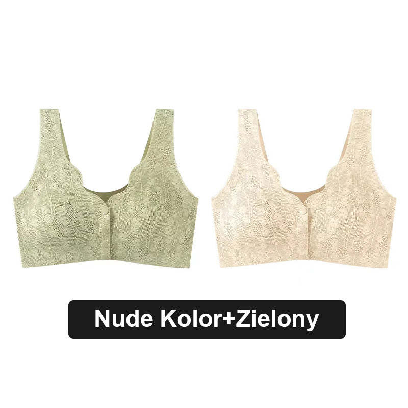 🌸Wygodny koronkowy biustonosz na guziki Plus Size🎁