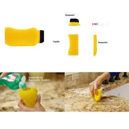 3-in-1 silicone cleaning brush