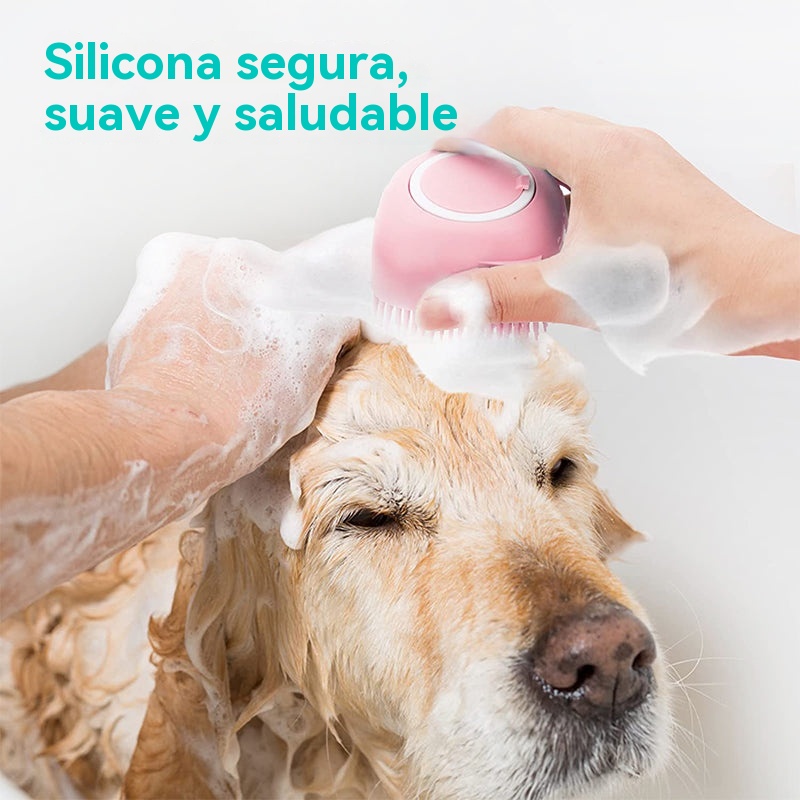 Cepillo de masaje para baño de mascotas