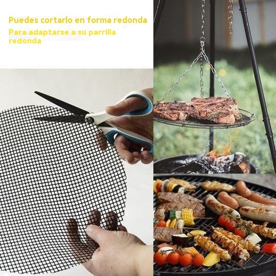 ALFOMBRA DE MALLA ANTIADHERENTE PARA PARRILLA DE BARBACOA