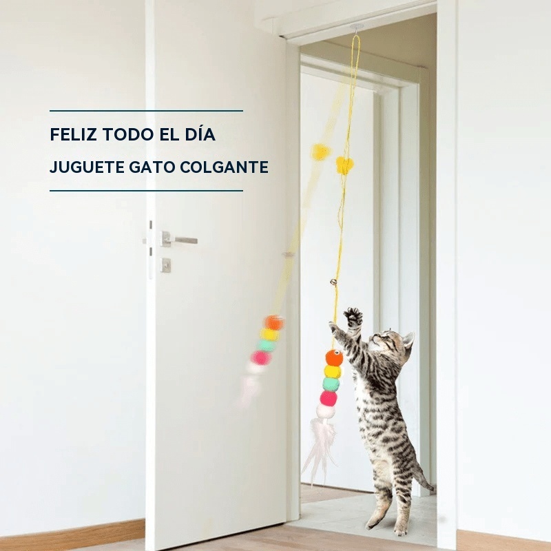 Juguete colgante para gatos que rebota