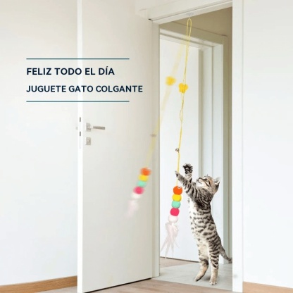 Juguete colgante para gatos que rebota