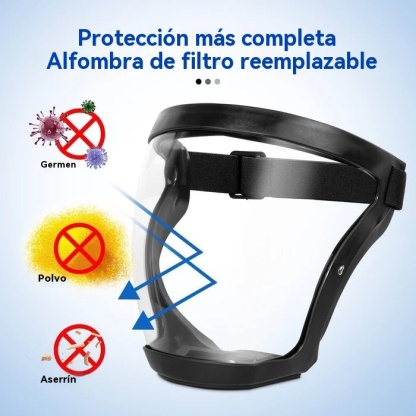 Protector facial transparente grande de protección facial completa