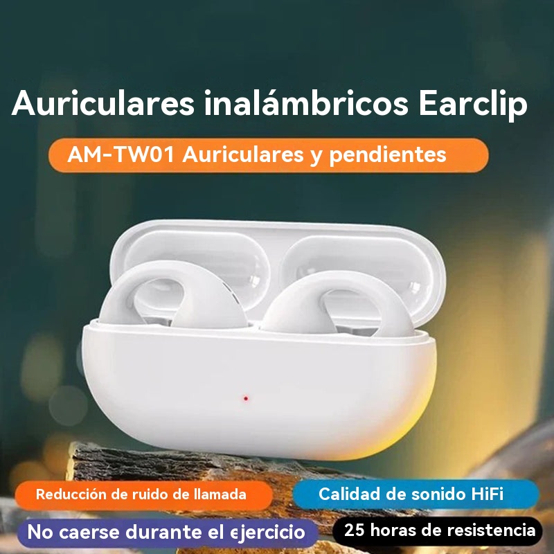 Auriculares inalámbricos de conducción ósea con clip para la oreja