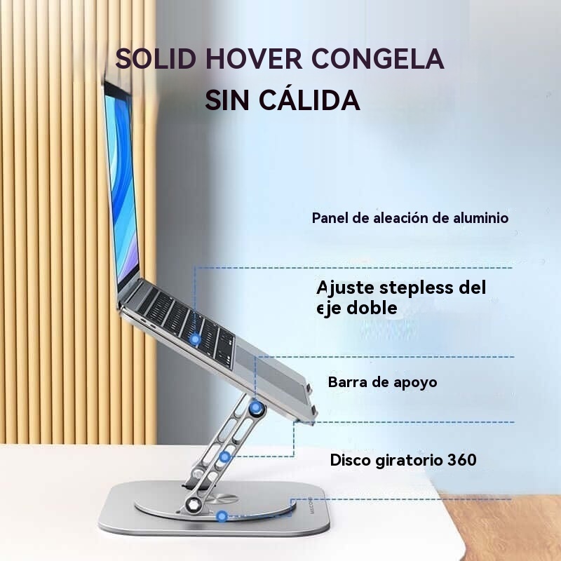 Soporte giratorio de aleación de aluminio para portátil