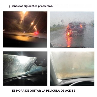 🎊GRAN OFERTA🎊 Limpiador de película de aceite para vidrio de auto ♻Seguridad y protección a largo plazo♻