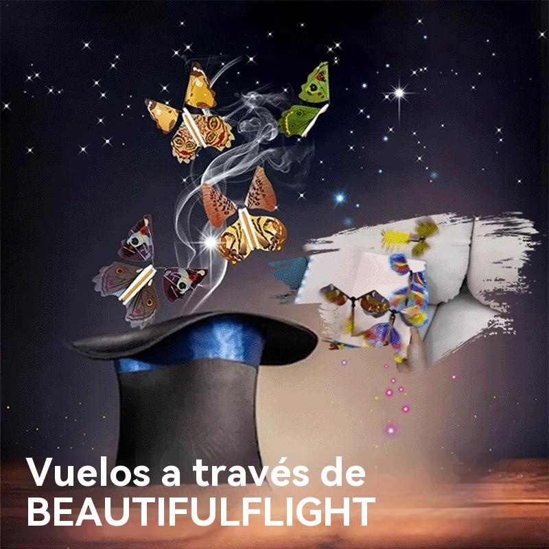 Mariposas mágicas voladoras