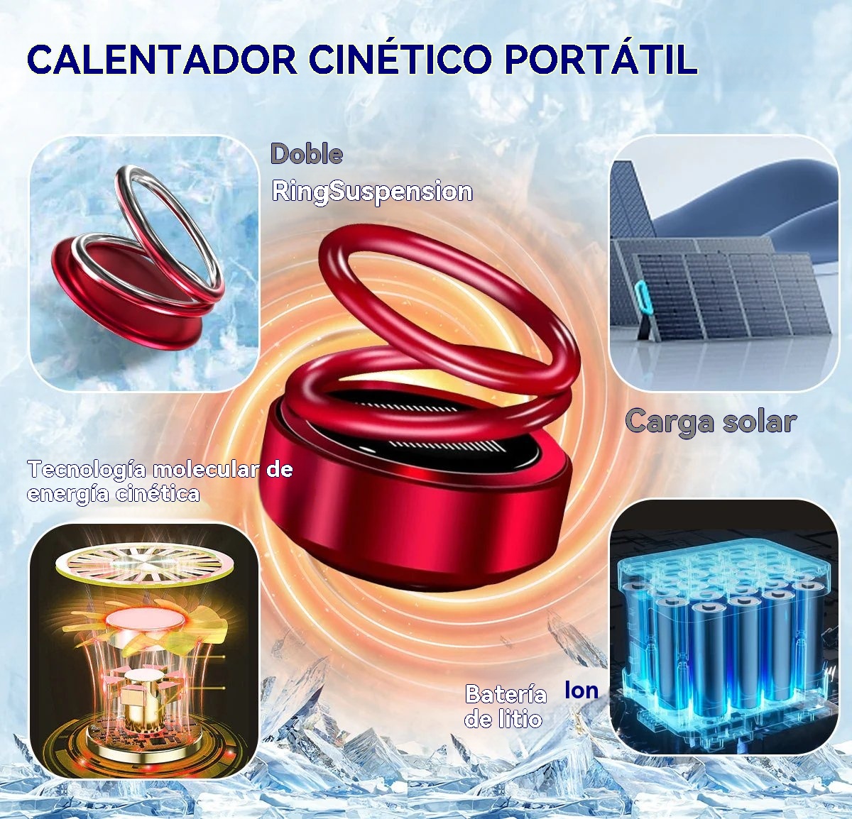 Calentador molecular cinético portátil