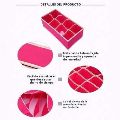 Organizador de ropa interior plegable para armario (4 piezas/1 juego)
