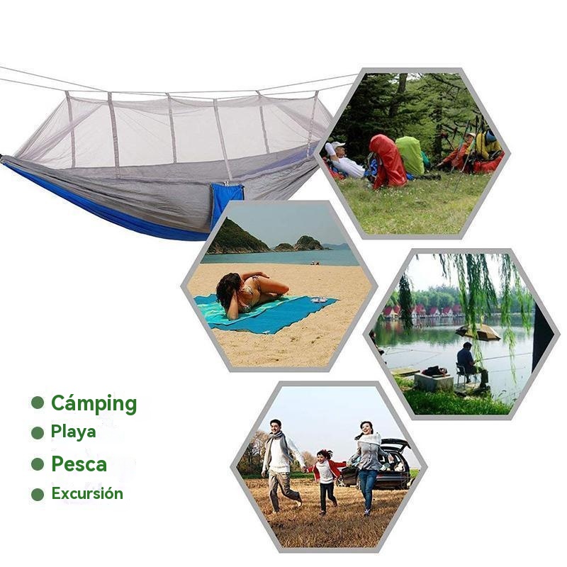Hamaca ultraligera con mosquitera