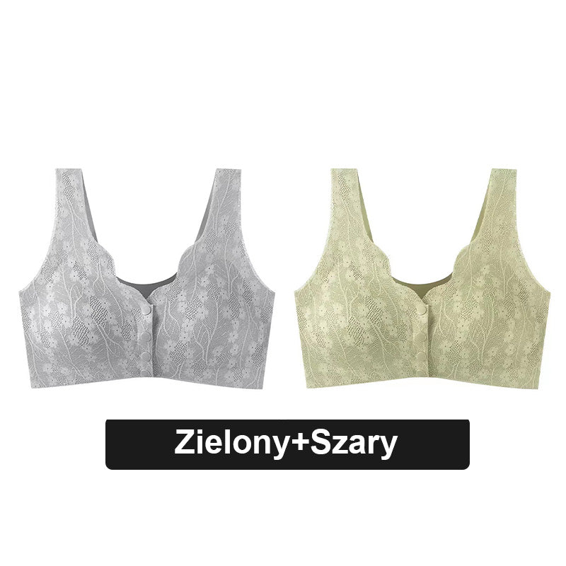 🌸Wygodny koronkowy biustonosz na guziki Plus Size🎁