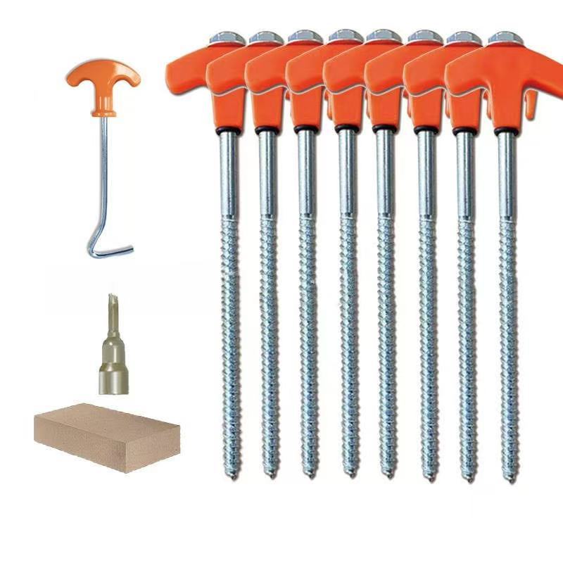 8/16 picchetti da tenda a vite da 8" - Ancoraggi a terra Picchetti da 
