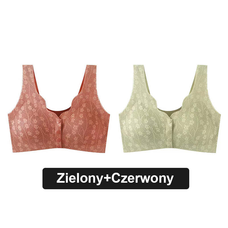 🌸Wygodny koronkowy biustonosz na guziki Plus Size🎁
