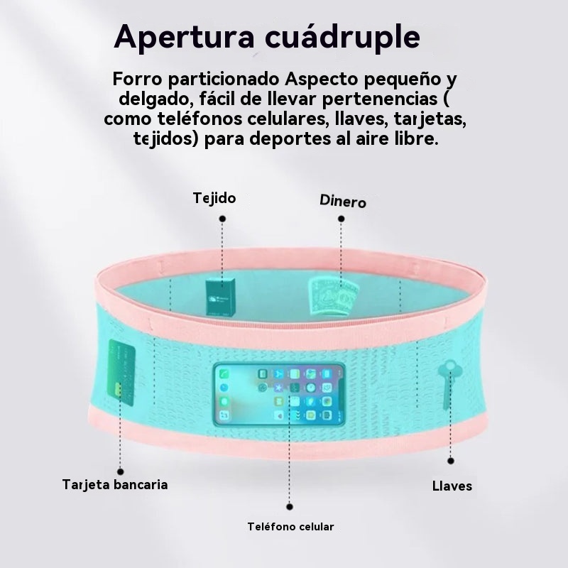 Riñonera oculta transpirable de punto multifuncional