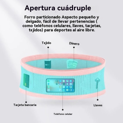 Riñonera oculta transpirable de punto multifuncional