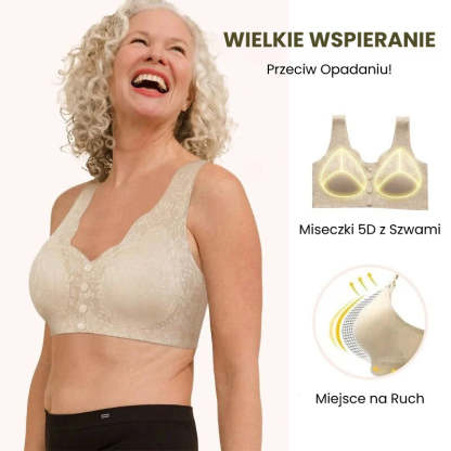 🌸Wygodny koronkowy biustonosz na guziki Plus Size🎁