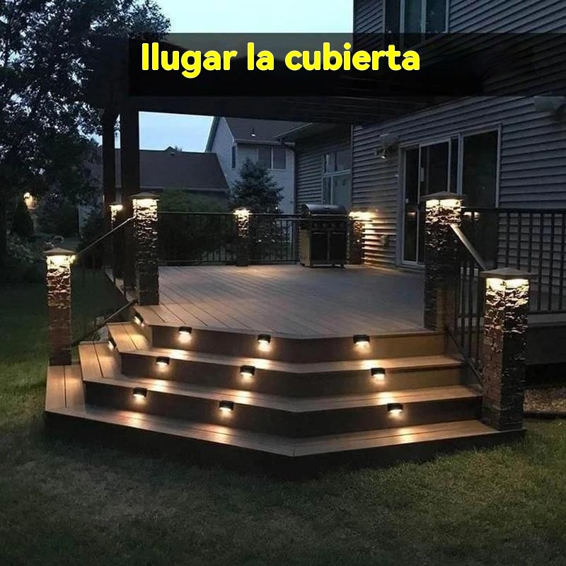 Luces solares de terraza para exteriores a prueba de agua