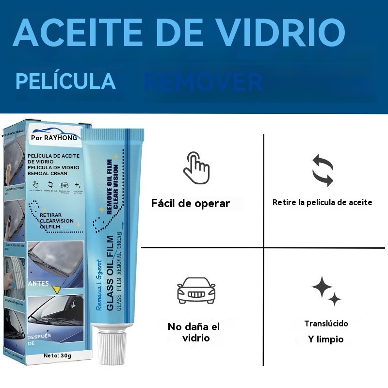 🎊GRAN OFERTA🎊 Limpiador de película de aceite para vidrio de auto ♻Seguridad y protección a largo plazo♻