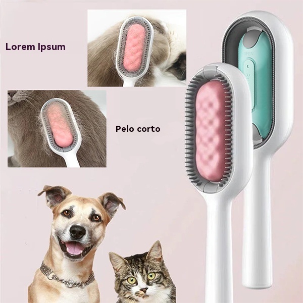 Peine para quitar el pelo de mascotas con depósito de agua