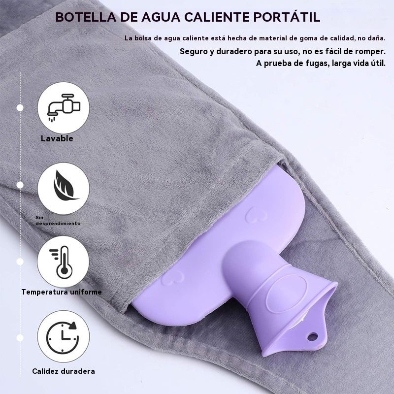 🔥Cinturón de peluche con bolsa de agua caliente recargable🔥