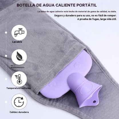 🔥Cinturón de peluche con bolsa de agua caliente recargable🔥