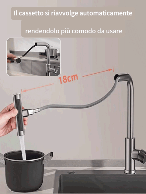 Rubinetto girevole a 360 gradi