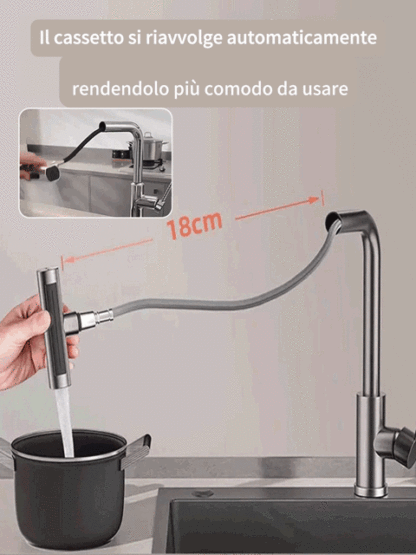 Rubinetto girevole a 360 gradi