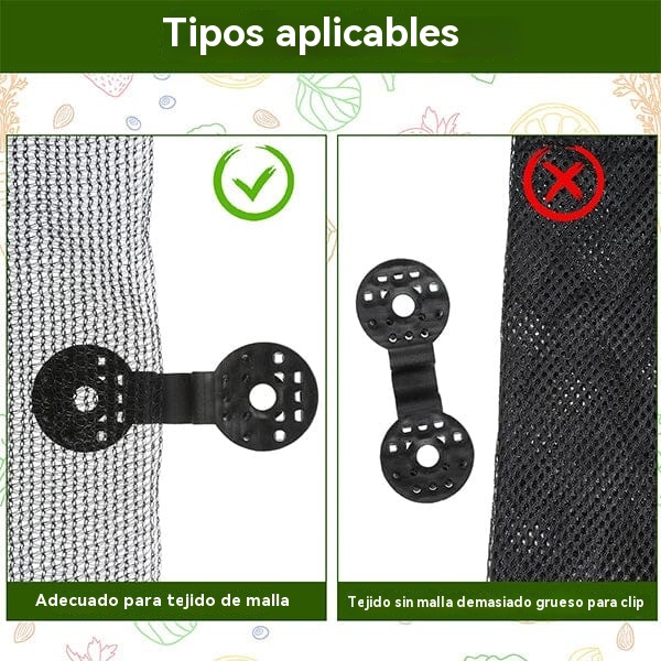 Clips de plástico para tela de sombra