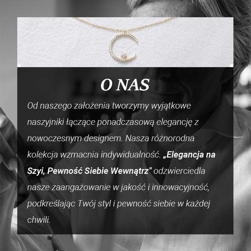 💕Jasna noc: Naszyjnik z księżycową gwiazdą🌙