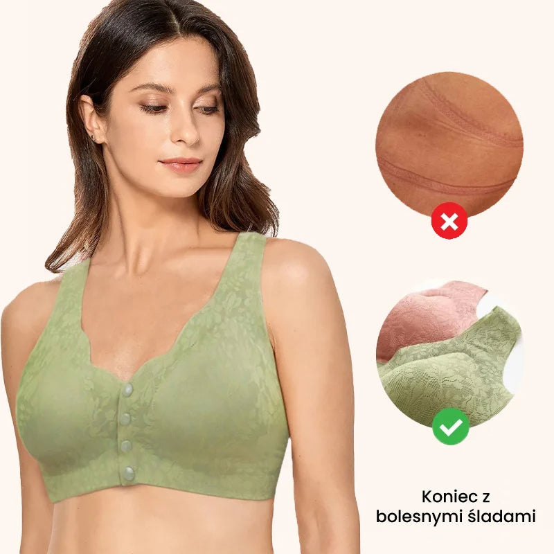 🌸Wygodny koronkowy biustonosz na guziki Plus Size🎁