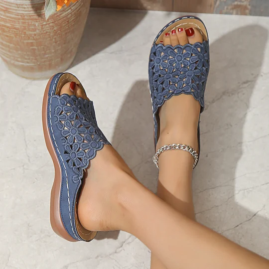 🔥Ultimo giorno di promozione 50% di SCONTO - Sandali ortopedici da donna con comoda zeppa