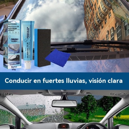 🎊GRAN OFERTA🎊 Limpiador de película de aceite para vidrio de auto ♻Seguridad y protección a largo plazo♻