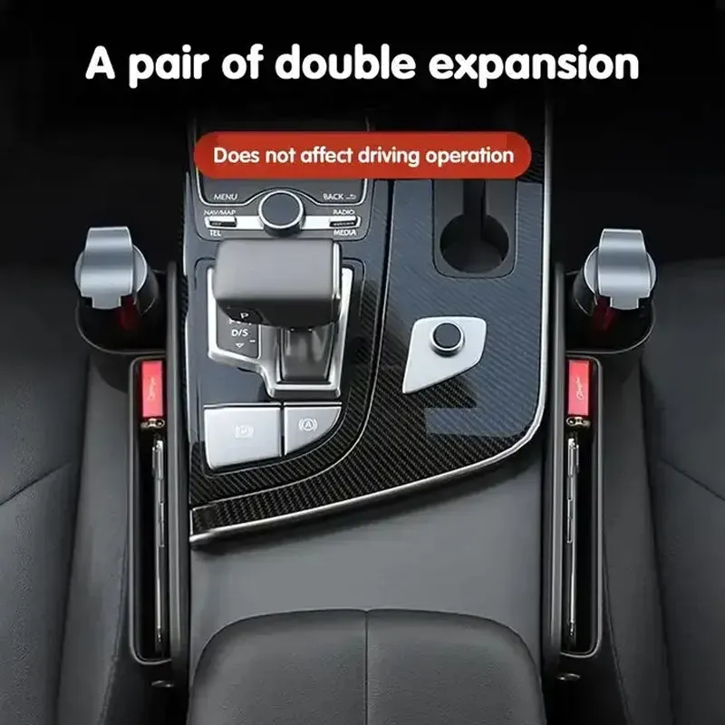 Storage boxes for the space between seats