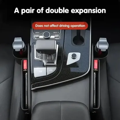 Storage boxes for the space between seats