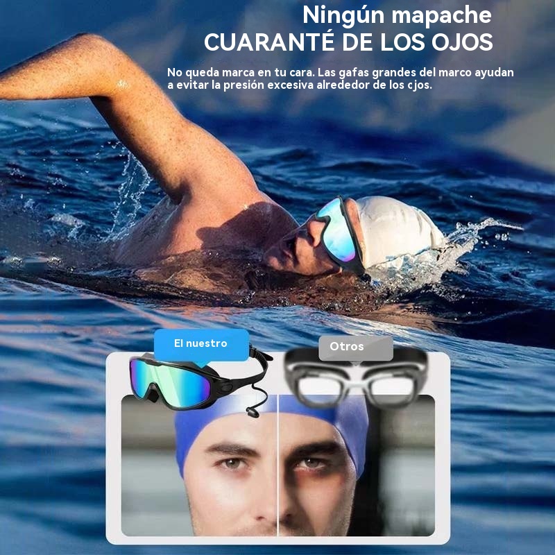 Gafas de natación antivaho con visión amplia