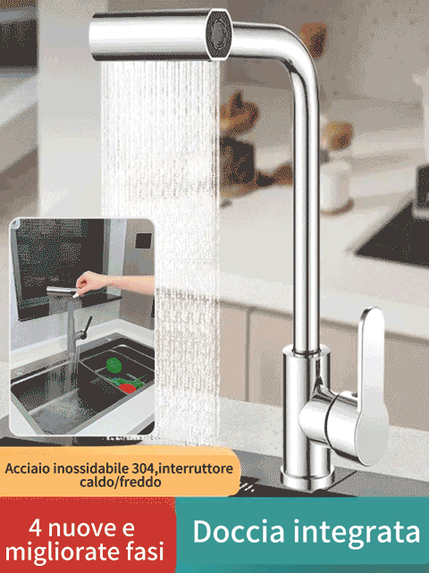 Rubinetto girevole a 360 gradi