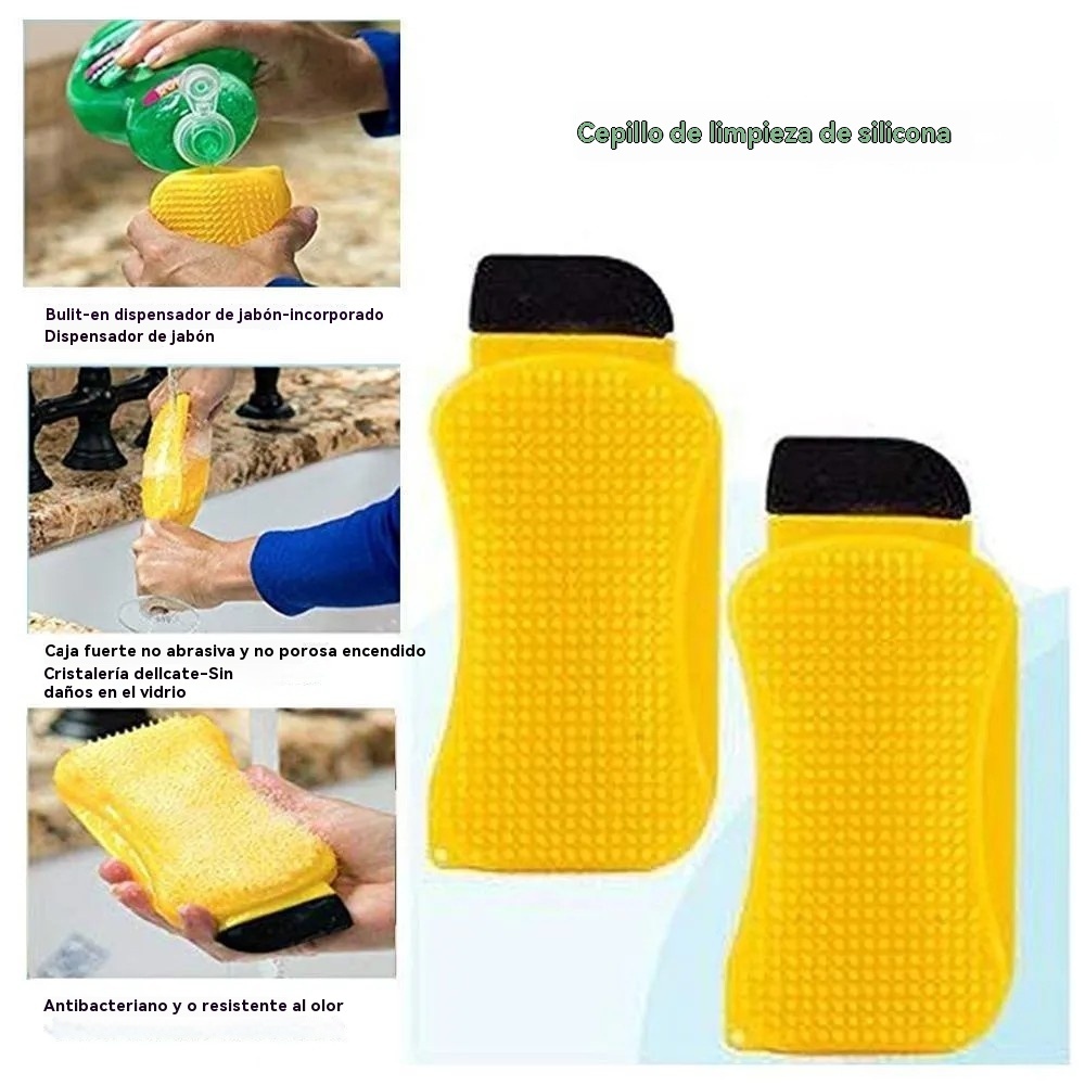 3-in-1 silicone cleaning brush