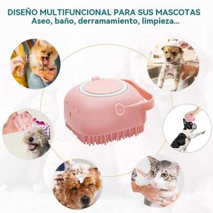 Cepillo de masaje para baño de mascotas