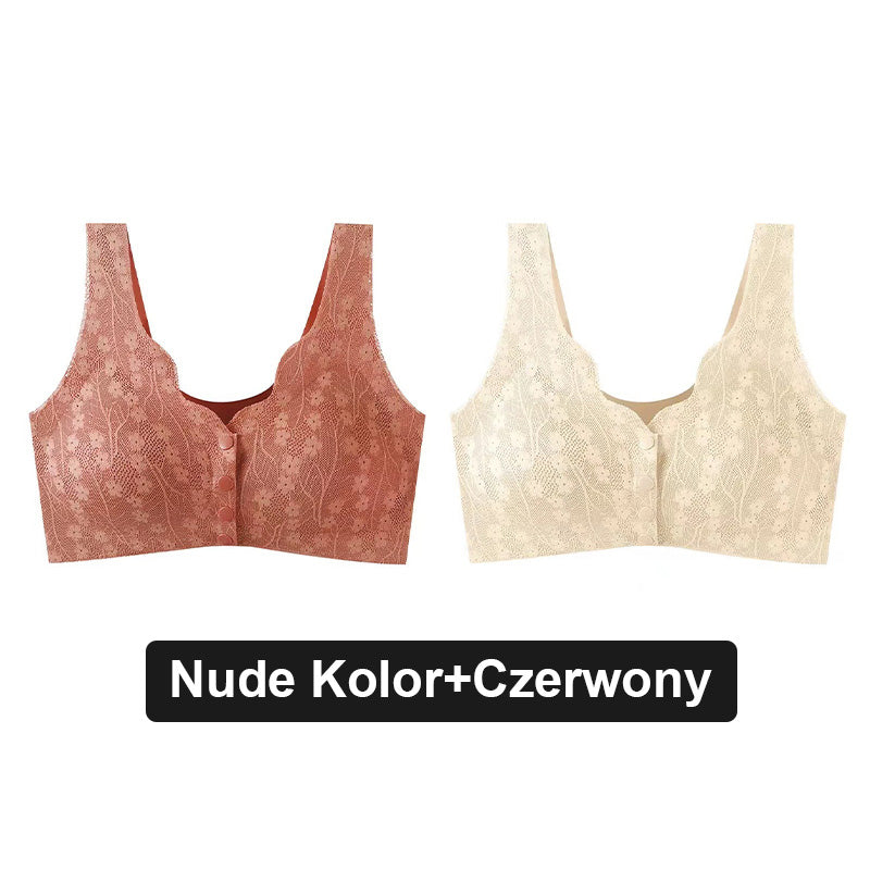 🌸Wygodny koronkowy biustonosz na guziki Plus Size🎁