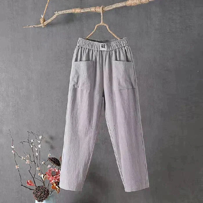 Pantaloni larghi tinta unita da donna - Acquista 2 e ricevi la spedizione gratuita