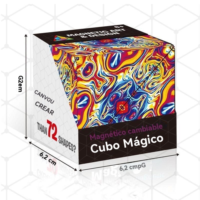 Cubo mágico magnético intercambiable